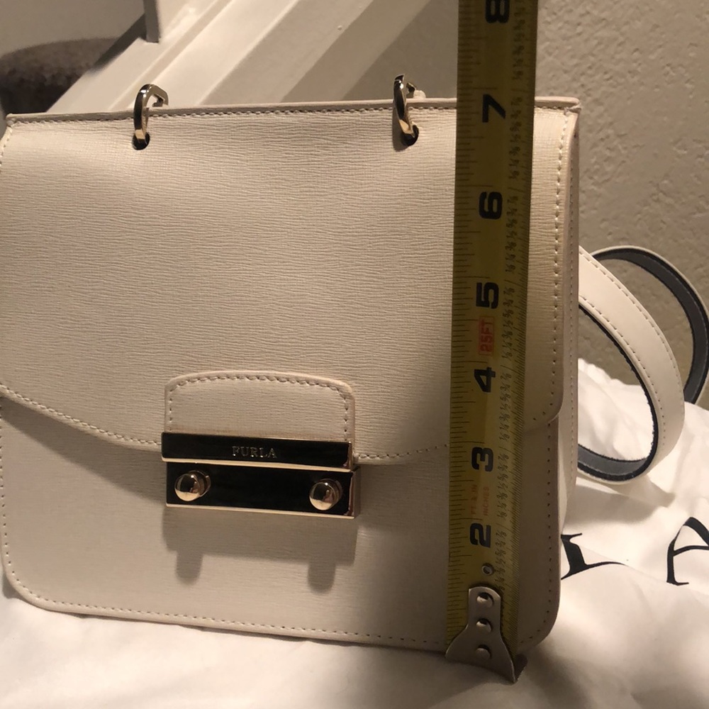White Furla Handbag with Bag Strap - Picture 16 of 16